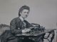 Antique 1860s Tintype Photo Woman & Fancy Leg Florence Treadle Sewing Machine Sewing Machines photo 2