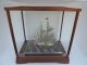 Large Vintage Masterly H - Crafted 2 Masted Japanese Sterling Silver Yacht Ship Other Antique Sterling Silver photo 1