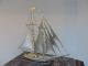 Large Vintage Masterly H - Crafted 2 Masted Japanese Sterling Silver Yacht Ship Other Antique Sterling Silver photo 3