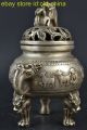 China Collectible Old Tibet Silver 12 Zodiac Animal Decor Buddha Incense Burner Buddha photo 2