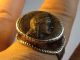 Roman Intaglio Coin Silver Ring Roman photo 6