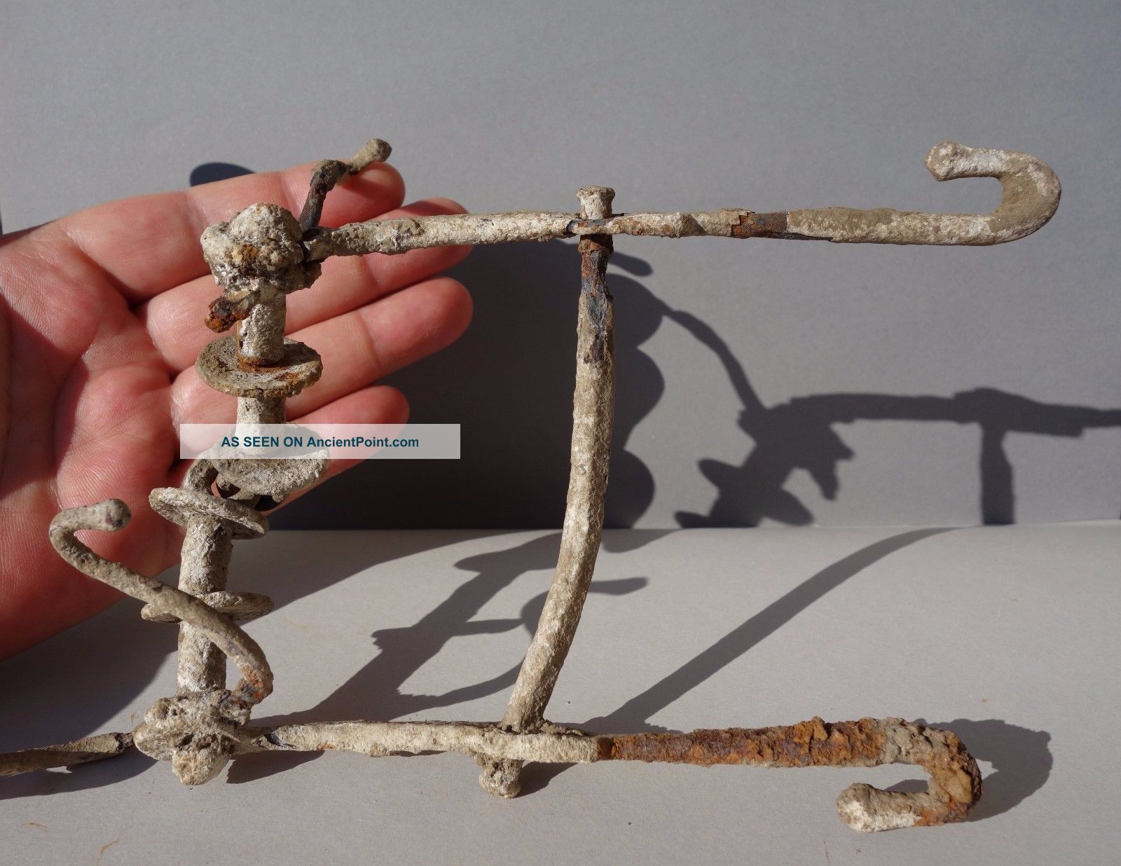 Ancient Roman Iron Horse Bit From The Ist Century A.  D. Roman photo