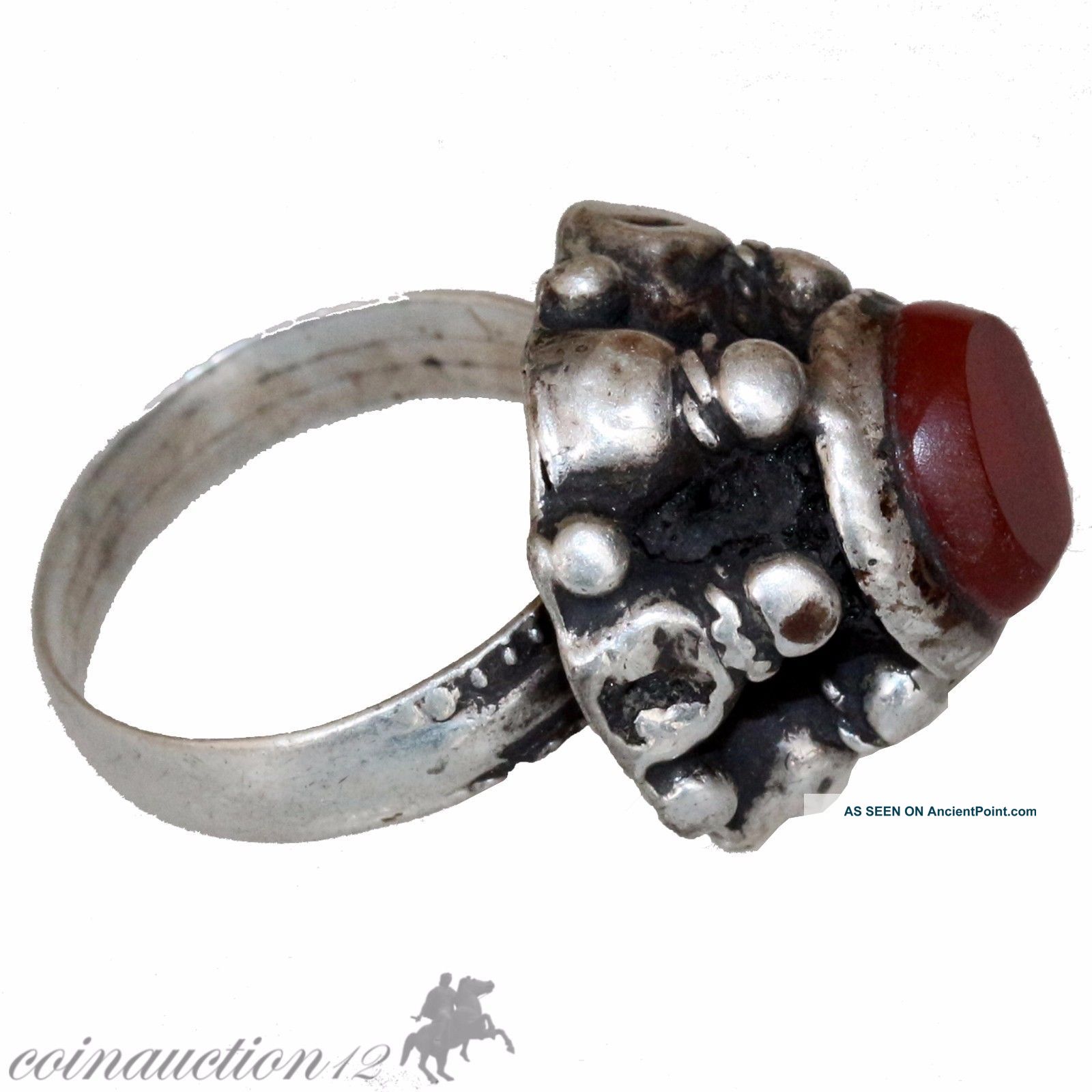 Intact 1400 - 1500 Ad Scandinavian Silver Ring Roman photo
