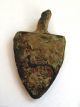 1300 A.  D British Found English Medieval Period Enamel & Bronze Heraldic Pendant British photo 1
