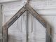 Awesome Old Vintage Arched Church Window Frame Chippy White Wood Frame Windows, Sashes & Locks photo 3