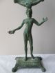 Ancient 5th - 4th Century B.  C Etruscan Roman Figure Holding Wine Cup Bronze Mirror Roman photo 4