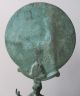 Ancient 5th - 4th Century B.  C Etruscan Roman Figure Holding Wine Cup Bronze Mirror Roman photo 5