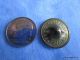 3051 - J – French Tight Button Cherry Blossoms Motif Medium 1800’s Brass Button Buttons photo 3