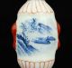 Collectible Old Handwork Colored Drawing Blue And White Porcelain Snuff Bottles Snuff Bottles photo 1