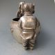 Chinese Silver Bronze Handwork Carved Lotus Crock & 2 Child W Qianlong Mark Other Antique Chinese Statues photo 7