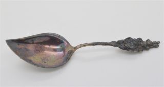 Antique Spoon Reed & Barton Ornate Floral Handle Silverplate photo