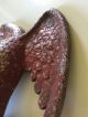 Antique Snow Bird Eagle Red Paint Early Aluminum Architectural Salvage Primitive Primitives photo 3