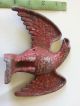 Antique Snow Bird Eagle Red Paint Early Aluminum Architectural Salvage Primitive Primitives photo 7