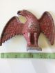Antique Snow Bird Eagle Red Paint Early Aluminum Architectural Salvage Primitive Primitives photo 8
