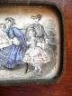Antique Ladies Godey ' S Dresser Tray Mother With Her Four Children Victorian photo 4