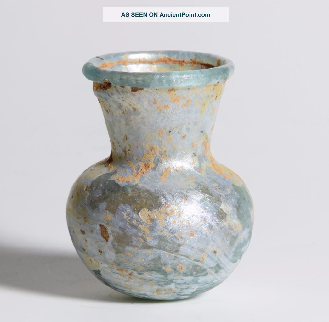 Roman Glass Unguents Flask Circa 3rd Century Ad. Roman photo