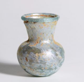 Roman Glass Unguents Flask Circa 3rd Century Ad. photo