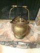 Antique Vintage Brass Embossed Repousee Coal Scuttle W/shovel Detail Hearth Ware photo 3