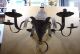 Antique Primitive England Punched Tin Candle Chandelier With 6 Arms.  Estate Primitives photo 4