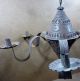 Antique Primitive England Punched Tin Candle Chandelier With 6 Arms.  Estate Primitives photo 7