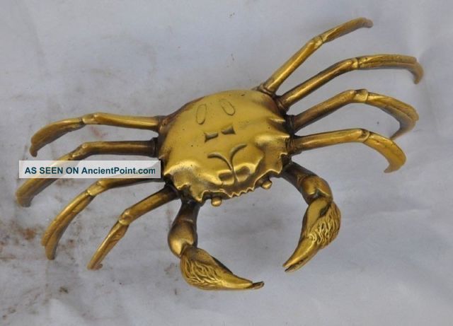 Exquisite China Old Bronze Wealth Crab　statue Other Antique Chinese Statues photo