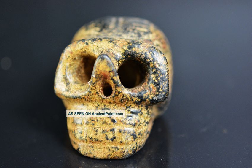 Chinese Hongshan Culture Jade Hand Carved Skull Amulet Statue Jp103 Other Antique Chinese Statues photo