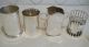 4 Vintage Silver Plated Sauce Bottle Holders. Other Antique Silverplate photo 1