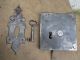 Architectural Salvage Large Functional Antique Door Lock Key And Cover Locking Locks & Keys photo 5