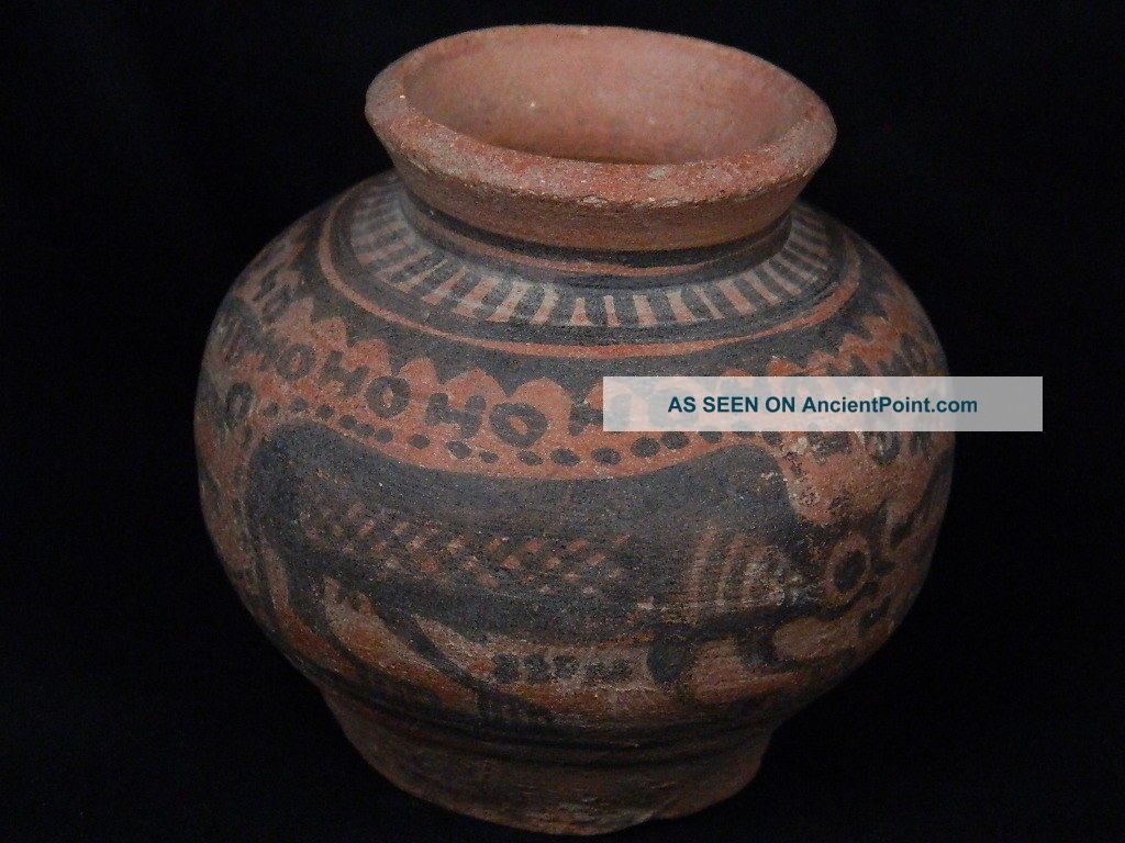 Ancient Teracotta Painted Pot With Lions Indus Valley 2500 Bc Pt15524 Greek photo