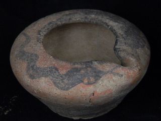 Ancient Teracotta Painted Lamp With Serpants Indus Valley 2500 Bc Pt15504 photo