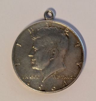 Silver Half Dollar Pendant.  Great Metal Detecting Find photo
