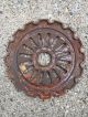 Vintage (?) Cast Iron Gear (?) Wheel Seed Plate Steampunk Decor Metal Art Hi 3398a Other Mercantile Antiques photo 1