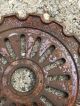 Vintage (?) Cast Iron Gear (?) Wheel Seed Plate Steampunk Decor Metal Art Hi 3398a Other Mercantile Antiques photo 2
