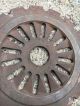 Vintage (?) Cast Iron Gear (?) Wheel Seed Plate Steampunk Decor Metal Art Hi 3398a Other Mercantile Antiques photo 3
