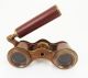 Handmade Nautical Opera Glasses Leather Encased Brass Hand Monocular Gift Telescopes photo 5
