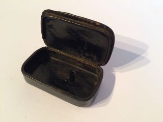 Victorian Black Lacquered Snuff Box.  Great Metal Detecting Find photo
