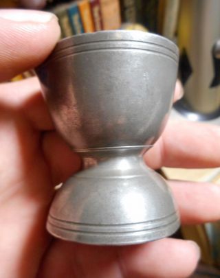 Antique 1700s Pewter Apothecary Double Measure - Very Rare photo