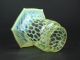 Uranium Glass Lamp Shade Opalescent Pattern Etched Makers Mark Victorian Lamps photo 1