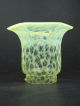 Uranium Glass Lamp Shade Opalescent Pattern Etched Makers Mark Victorian Lamps photo 4