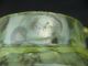 Uranium Glass Lamp Shade Opalescent Pattern Etched Makers Mark Victorian Lamps photo 7
