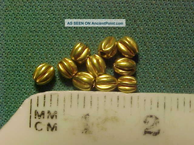 10 Roman Gold Beads Circa 100 - 400 Ad Roman photo