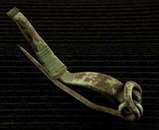 Big Ancient Roman Bow Type Brooch / Fibula - Authentic Artifact photo