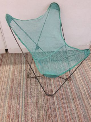 Vintage Hedstrom Mid - Century Modern Folding Butterfly Chair Mesh Cloth Cover photo