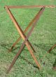 Vintage Pair Wooden Folding Wallpaper Drying Table Racks Holders Adjustable Vgc Unknown photo 2