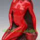 Chinese Red Turquoise Hand - Carved Mermaid Statues Men, Women & Children photo 2