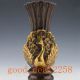 Chinese Bronze Gilt Hand - Carved Peacock Vase W Qian Long Mark Vases photo 1