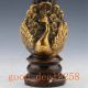 Chinese Bronze Gilt Hand - Carved Peacock Vase W Qian Long Mark Vases photo 3
