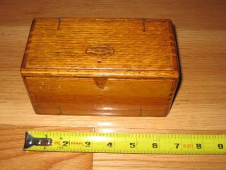 Vintage Wood Dovetail Puzzle Box Pat.  1889 photo