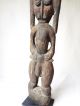 Tall Antique African Tribal Wooden Statue Metal Base Sculptures & Statues photo 3