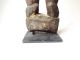 Tall Antique African Tribal Wooden Statue Metal Base Sculptures & Statues photo 4